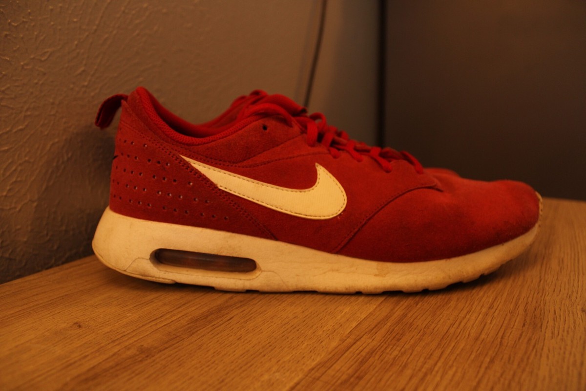 Grey Nike Air Max Tavas Gym Red Size 11 Nike Air Max Tavas Leather