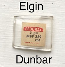 Vintage Rare NOS Elgin Model Dunbar Asymmetric Watch Glass Crystal Case 7614