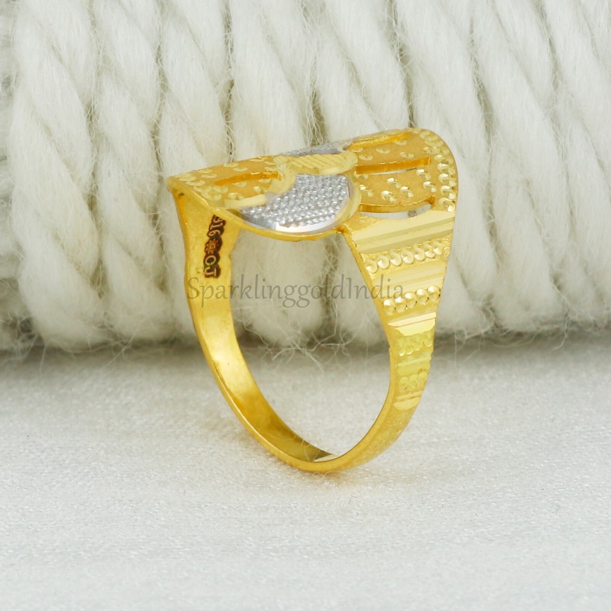 22k Yellow Gold Ring, 22K916 Fine Gold Handmade Ring for unisex or