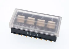 Alco DLS-4SD 4 Position 16 Pin DPST Sealed Through-Hole DIP Switch, Lot of 5
