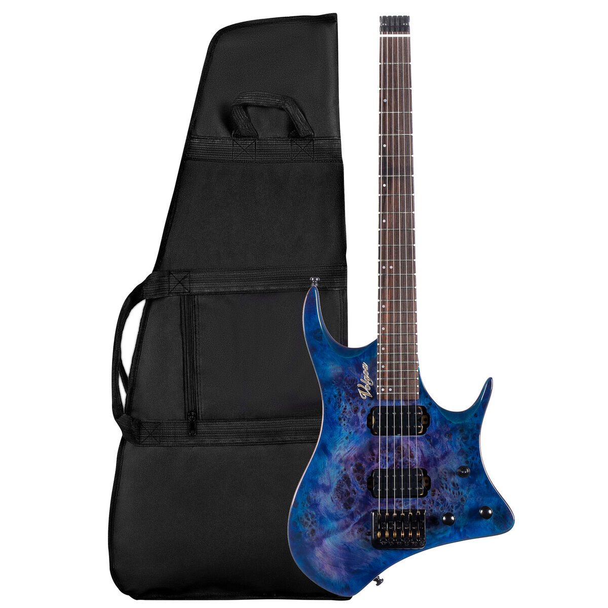 Volgoa GTWT-01 6-String Headless Electric Guitar Flame Maple Volgoa GTWT-01 6-String Headless Electric Guitar Flame Maple