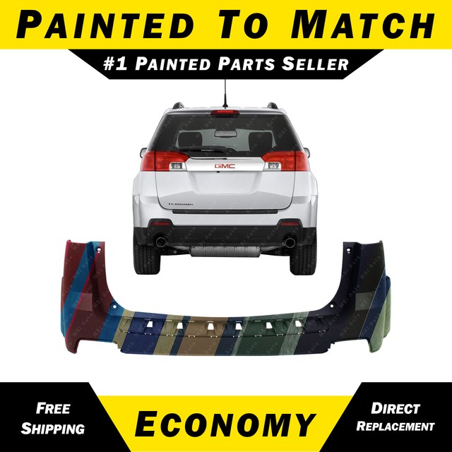 NEW Painted to Match Rear Bumper Cover Replacement for 20102015 GMC