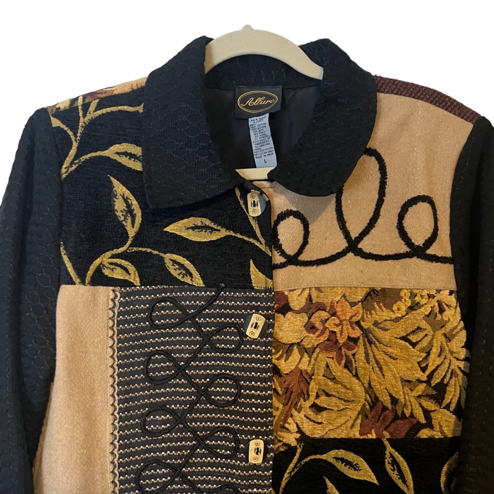 Allure Blazer Womens Large Patchwork Multicolor A… - image 12