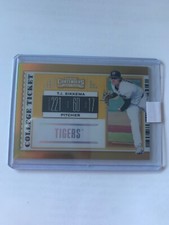 2019 Panini Elite Extra Edition College Ticket Gold #D /10 TJ Sikkema #CT-TS