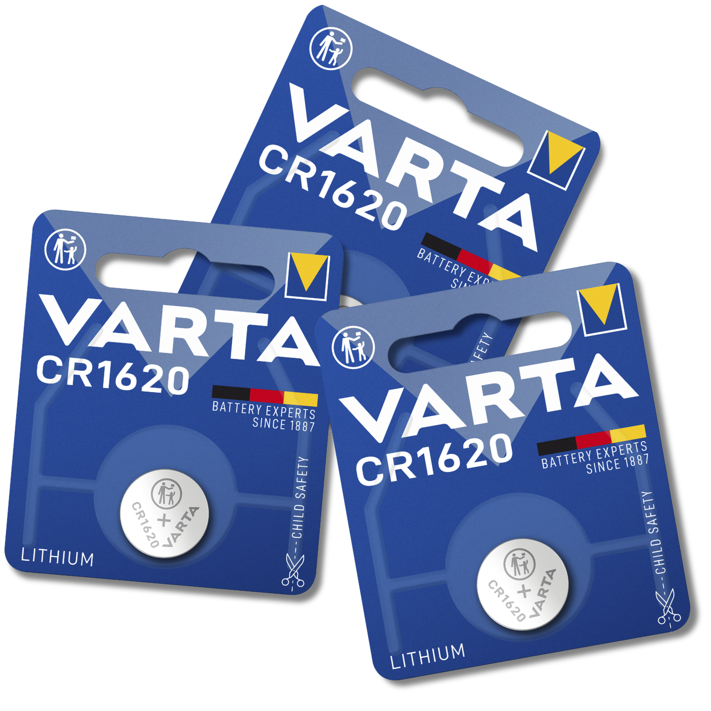 3x VARTA CR1620 Batteries High Quality Lithium Cell 3V DL1620 *EXPIRY 08/2034*