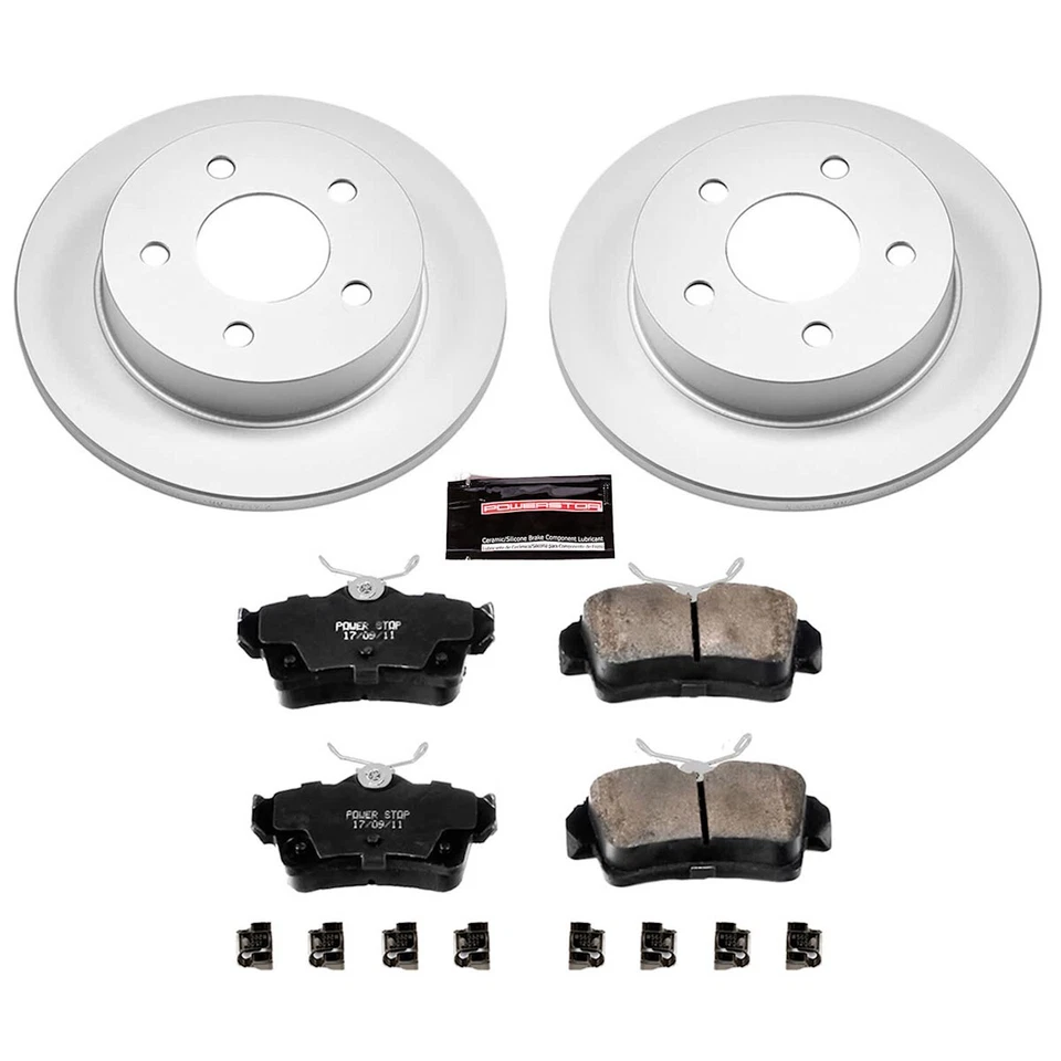 Kits de disco de freio e pastilhas CRK1303 Powerstop conjunto de 2 rodas traseiras para Ford Mustang - Imagem 3 de 3