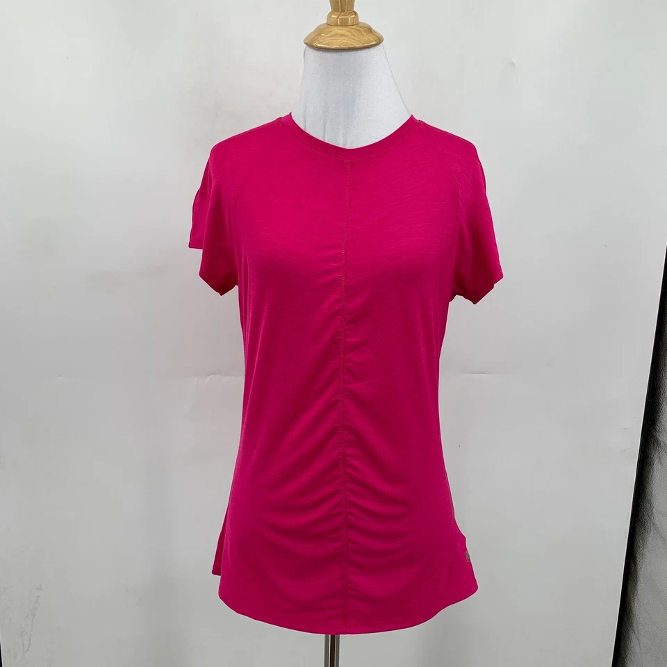 Camisa Lija Para Mujer M Mediana San Valentín Manga Corta Elastizada Absorbente Costura Dividida Camiseta Foto 2 de 4