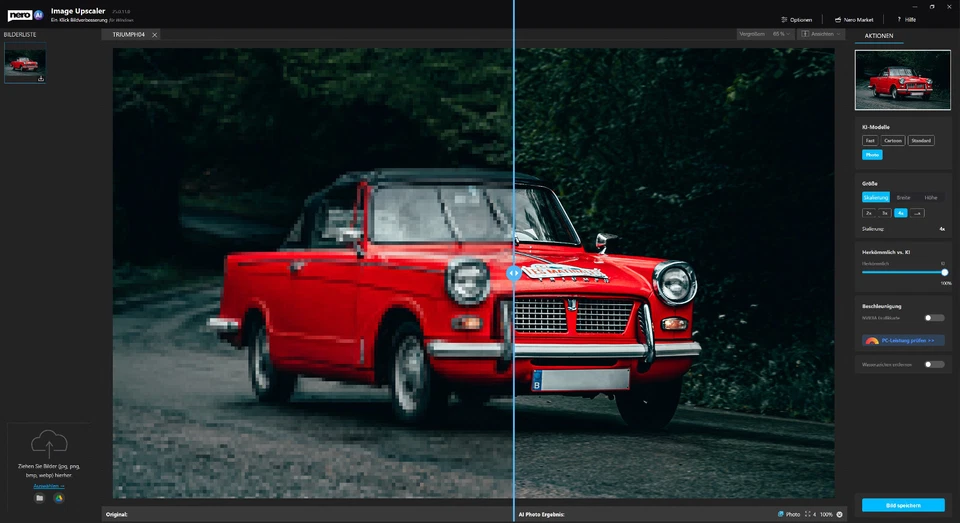Nero AI Image Upscaler | Bilder vergrößern | Fotos schärfen | Skalieren auf 4K - Bild 4 von 4