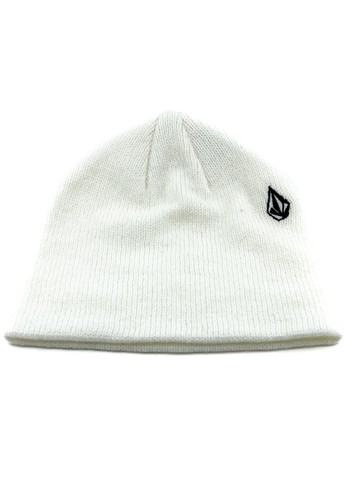 Volcom Youth Teens Woolcott Beanie White Knit Hat Snowboard Skater New No Tags - Picture 4 of 8