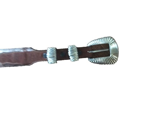 Vintage TONY LAMA 7159L Native Bone Bead Leather Silver 
