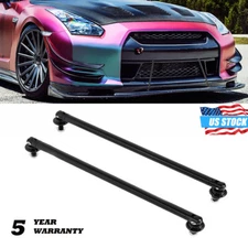 8"-11" Adjustable Front Bumper Lip Splitter Strut Rod Support Bar Kit For Ford