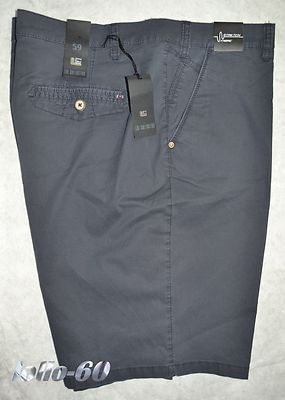 Herren Bermuda STARKE GRÖßEN Gr. 57 59 61 63 65 67 69 71 73 Baumwolle blau gewaschen