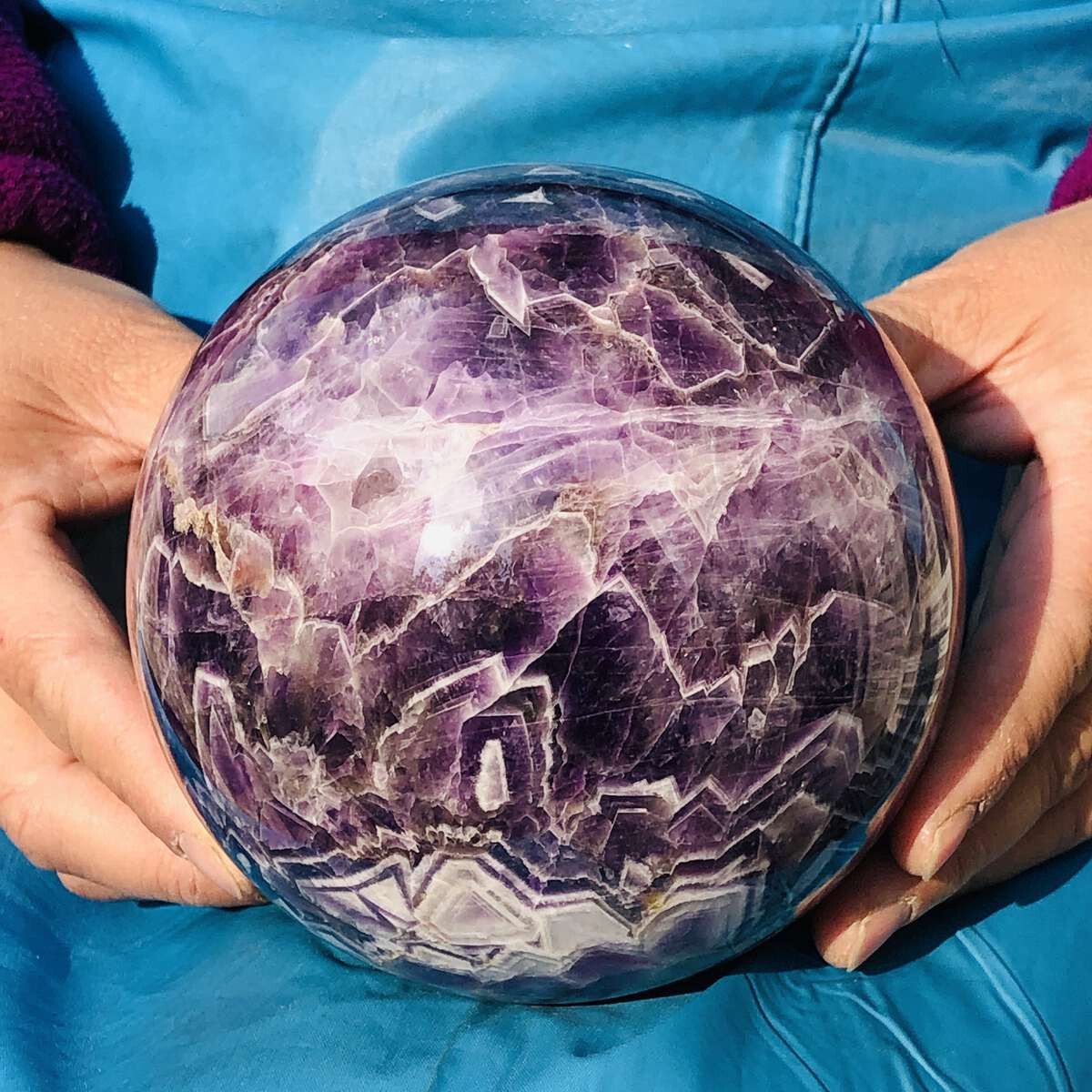 2250G Natural Amethyst Quartz Crystal Healing Sphere Ball 321
