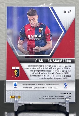 その他 PANINI MOSAIC SCAMACCA RC Gianluca Scamacca 2020-21 Panini Mosaic SILVER Prizm ROOKIE RC