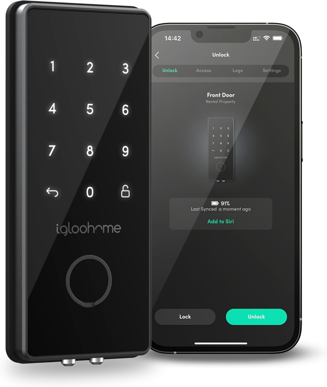 Smart Keyless Electronic Deadbolt with Remote Access & Custom PINs in Metal Grey-image