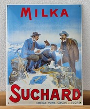 Emailschild Milka - "SUCHARD - Crême Pure, Cacao et Sucre" - aus Sammlung