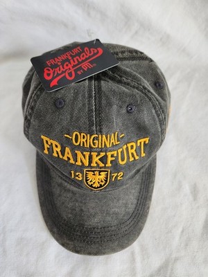 New Frankfurt Original Adjustable Grey Embroidered Hat FRANKFURT 1372 Emblem