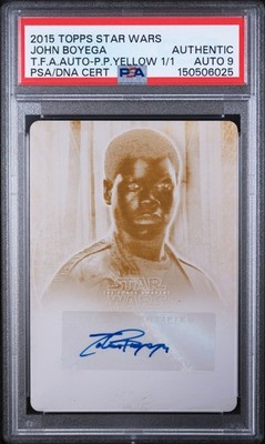 TOPPS STAR WARS THE FORCE AWAKENS AUTOS JOHN BOYEGA 1/1 PSA 