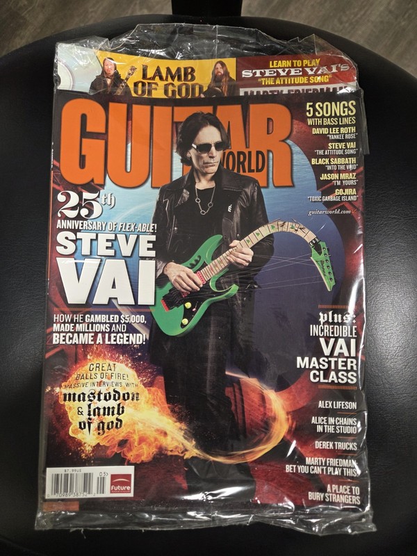 Guitar World May 2009 - Steve Vai 25th Anniv -UNOPENED New with CD - Lamb of God