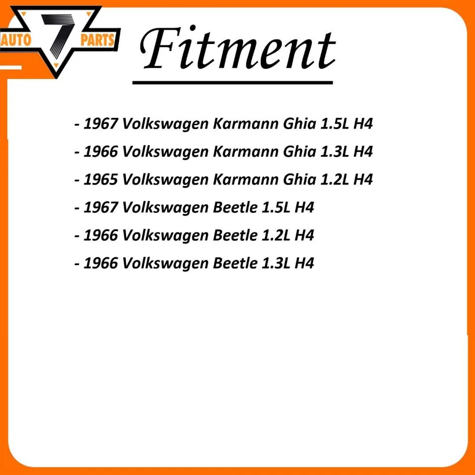 Amortiguador delantero trasero para Volkswagen Karmann Ghia 1.5L 1967 4x Foto 2 de 4