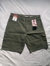 NEW Wrangler Straight Fit Flex Cargo Shorts Boys Size 18 Husky Green NWT