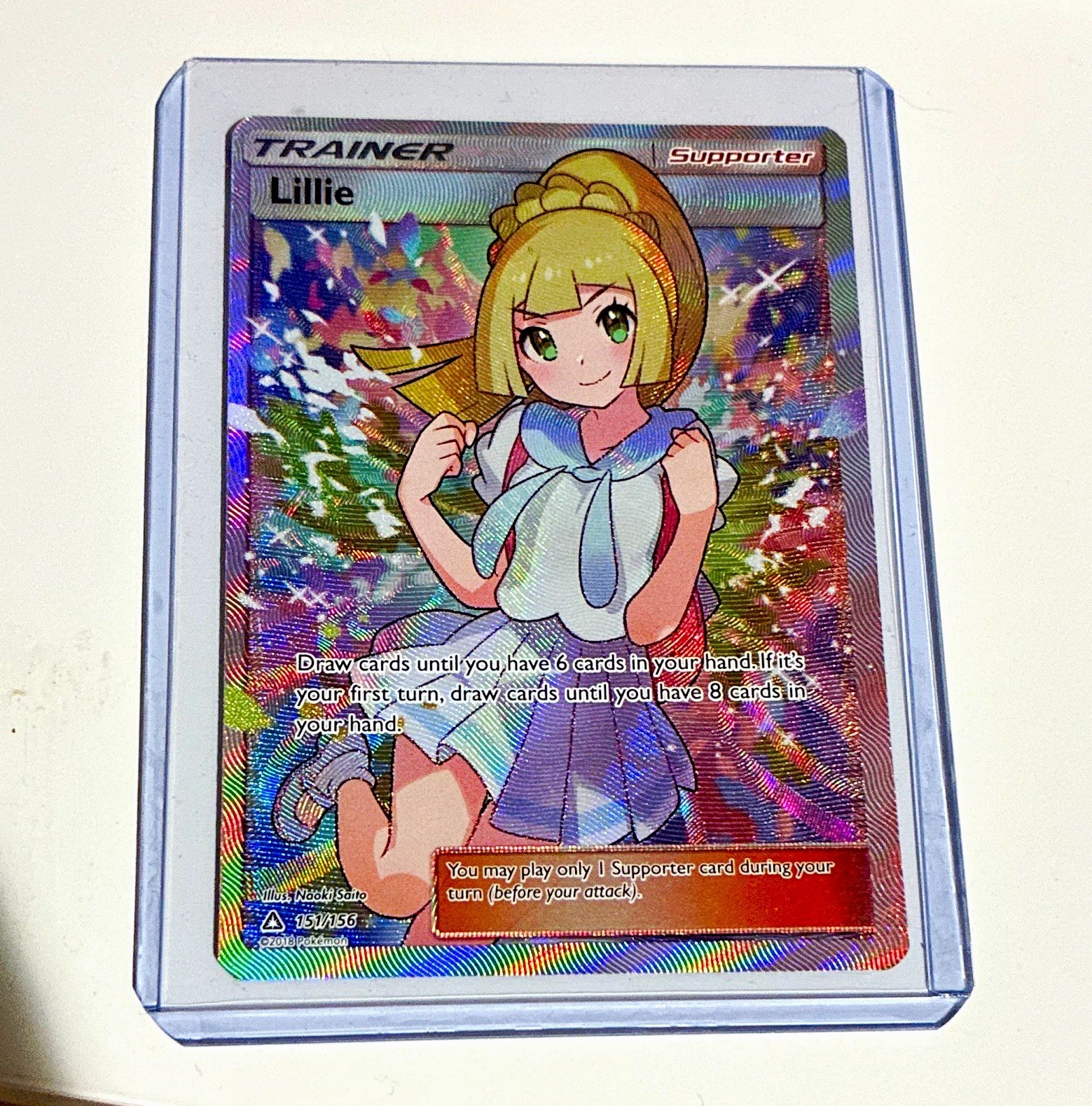 The Pokemon Company Lillie 151/156 SM Ultra Prism Ultra Rare Full Art Holo