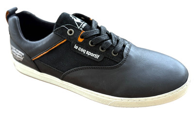 Le Coq Sportif Monceau Men's Black Leather Sneakers Shoes US-9 Trainers EU-42
