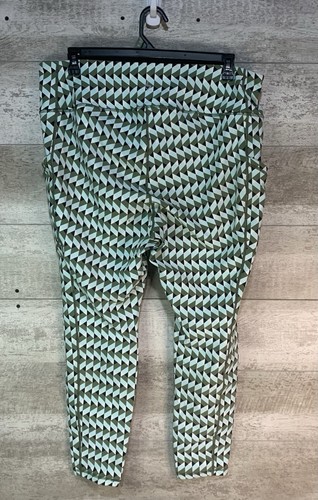 Torrid 3X Damen Trainingshose Rautengrün Muster Liege Leggings Taschen - Bild 6 von 12