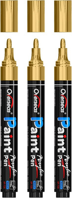 Gold Paint Pens Paint Markers - Permanent Acrylic Markers 3 Pack, Water Based, Q