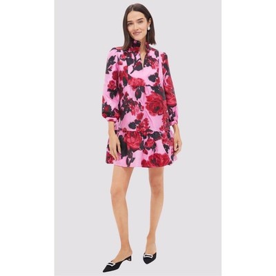 Tuckernuck Cerise Blossom Jacquard Palmerston Mini Dress Pink Floral Small NWT