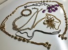Vintage Lot 5 SARAH CO  Gold Silver Bead  Dangle Rhinestone Pendant Necklaces — photo 2