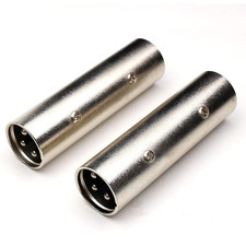 Image of Baolongking XLR to XLR Adapter 3 Pin XLR Male to Male Connector Coupler Gender C
