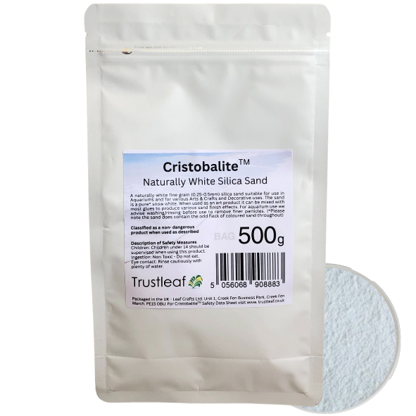 500g Bag of Decorative White Silica Sand for * Art and Crafts *