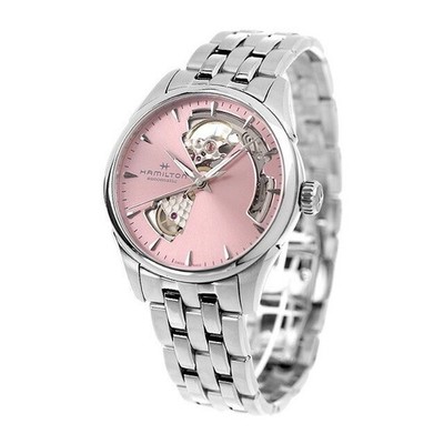 Hamilton Jazzmaster Automatic Mechanical Open Heart H32215170 Pink Working