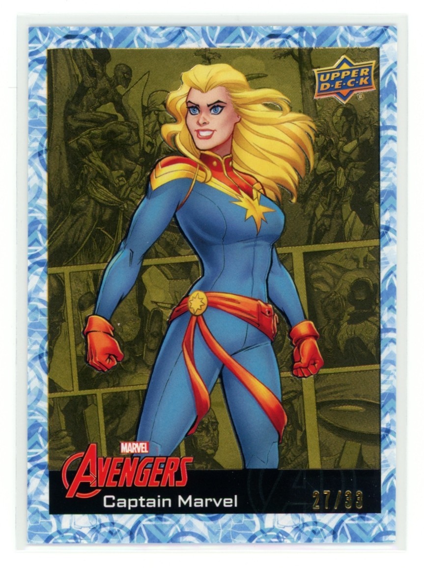 CAPTAIN MARVEL 2024 Upper Deck Marvel Avengers Light FX Gold #17 27/33