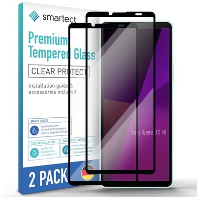 2x Schutzglas Panzerfolie Full Screen für Sony Xperia 10 VII Displayschutz Glas