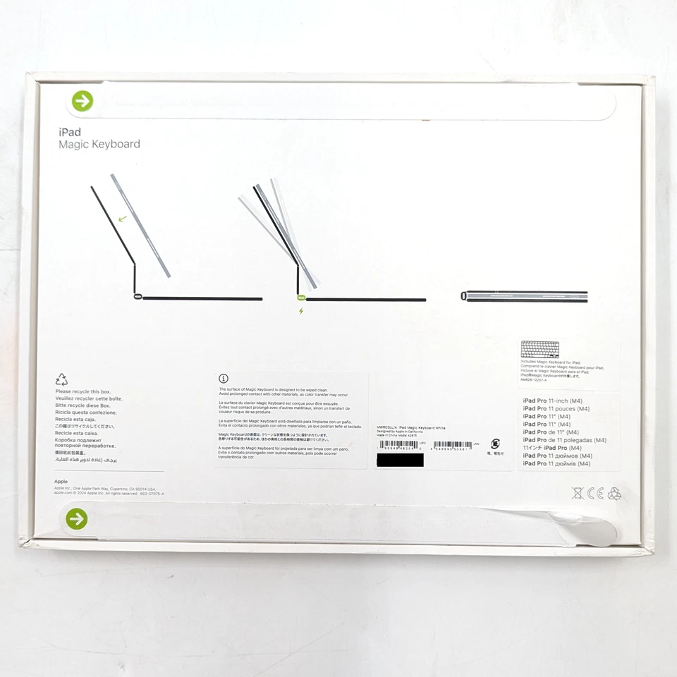 Apple iPad Magic Keyboard Case for iPad Pro 11-inch (M4) White A2975 - MWR03LL/A - Image 2 of 4