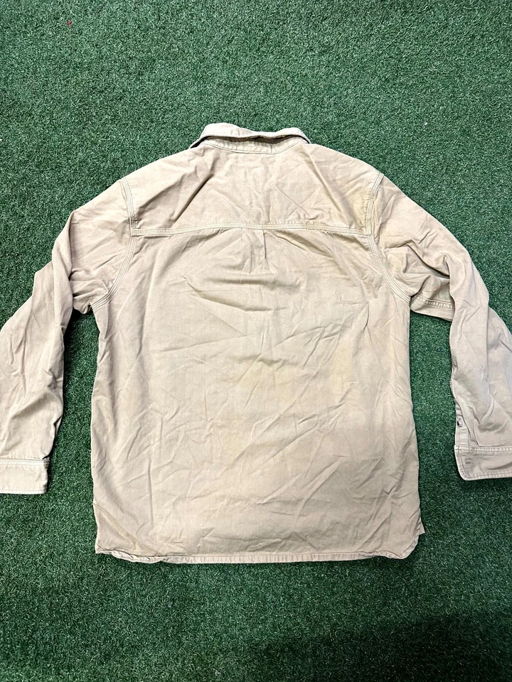 BDG Shirt Men's XL Beige Pockets Collared Long Sleeve Button-Up Outdoor - Image 2 of 4