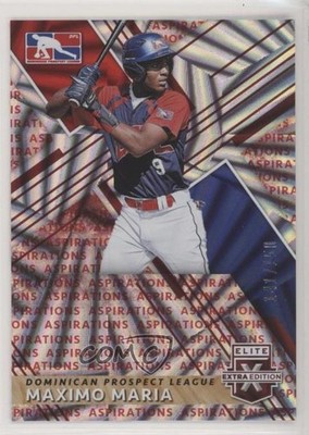 2019 Panini Elite Extra Edition Aspirations Red /150 Maximo Maria #205 0e3
