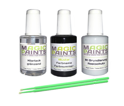 Lackstift mit je 30ml geeignet für Porsche, LC9X / C9X Deep Black Perleffekt