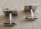 Vintage Sterling Silver Speidel U.S.A. Hematite Cufflinks — photo 3