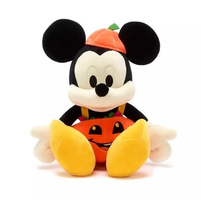 Disney Store medium Mickey Mouse pumpkin Halloween Plush Kuscheltier