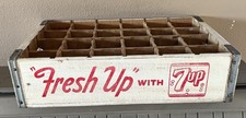 HTF Vintage 7 Up Seven-Up King Size Wood Crat...