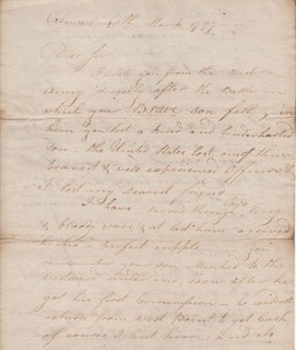 1797 GREAT letter death of Captain Asa Hartshorne Ohio Indian Wars Jeffers