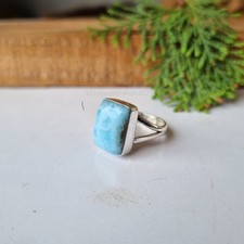 Larimar Gemstone Ring 925 Sterling Silver Beautiful Women  Girls Ring PG6492