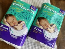 Sposie Booster Pads Stops Nighttime Leaks for Sz 4-6 Diapers 2 PKG of 30=60 Pads