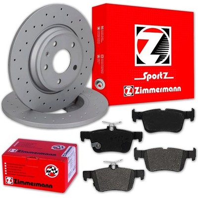 Zimmermann SPORT BREMSSCHEIBEN 302mm + BELÄGE HINTEN passend für FORD FOCUS 4 IV