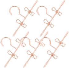 Mini Doll Clothes Hangers Metal Set of 5 Small Doll Dress Hangers for Dollhouse