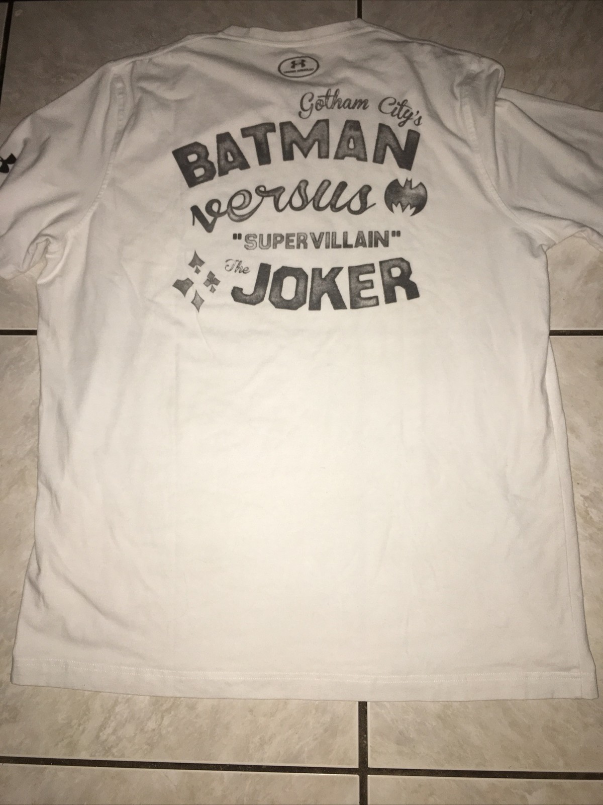 Under Armour X DC Comics Batman Vs The Joker White Used thumbnail 9