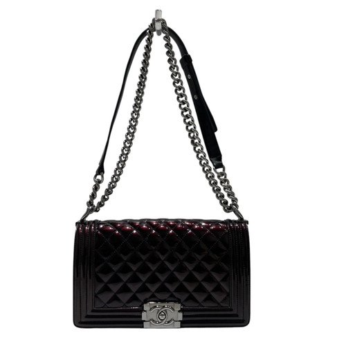 Chanel Boy Flap Bag Shoulder Patent Leather A67086 GZl1lfrp